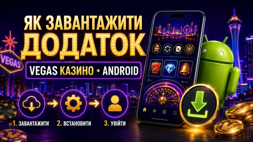 Завантаження APK-файлу додатка Vegas казино на Android