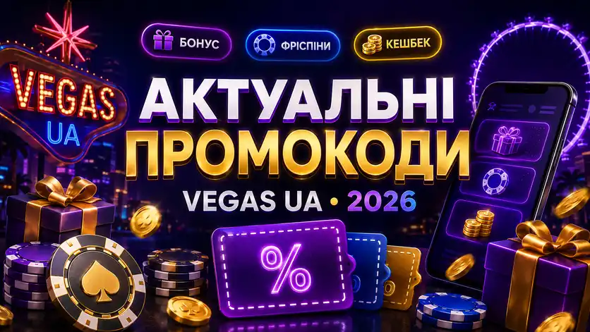 Таблиця актуальних промокодів Vegas UA